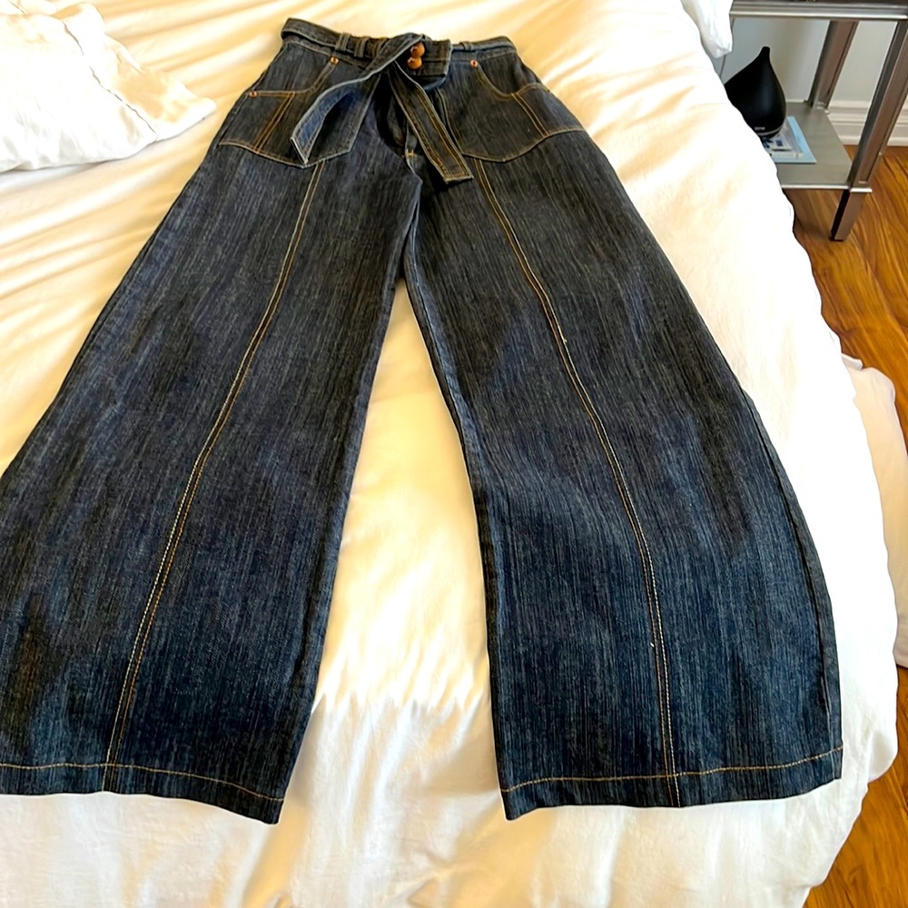 Jainesse super high waisted wide leg 70s style “foxy” jeans